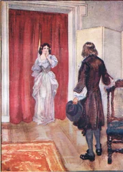 Sie blieb nur einen Moment dort, aus Lorna Doone, veröffentlicht von W & R Chambers Ltd, 1921